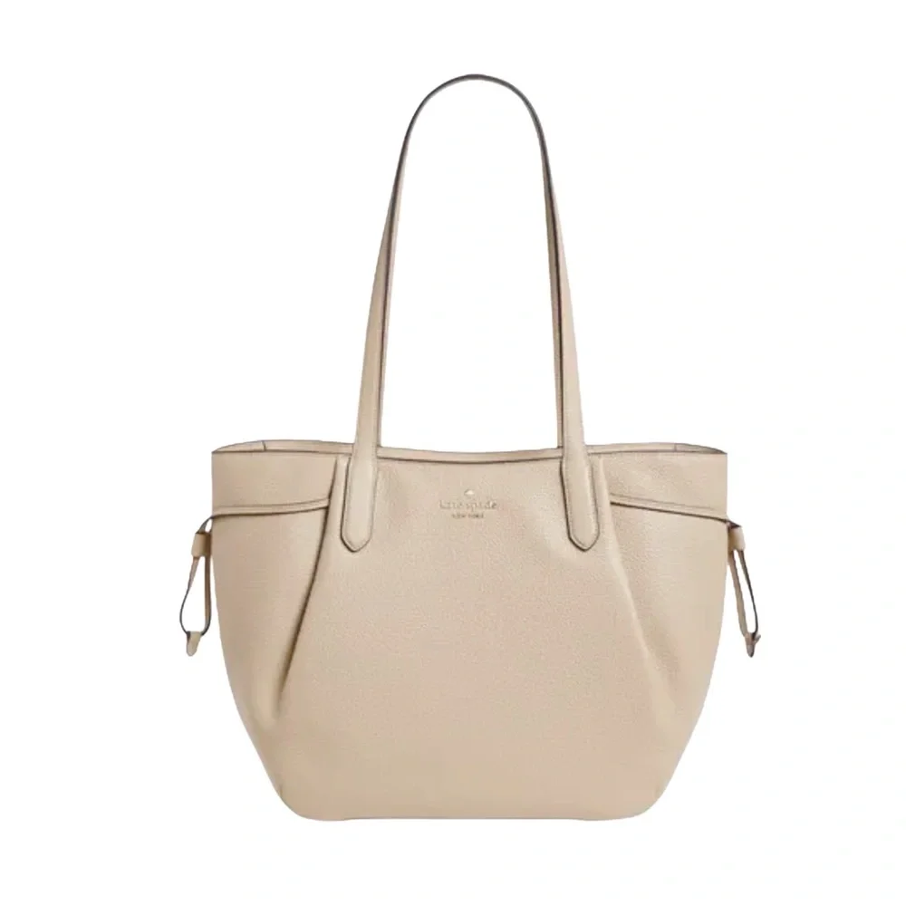 KATE SPADE Beige Cream Neutral Leather Large Dumpling Tote Bag